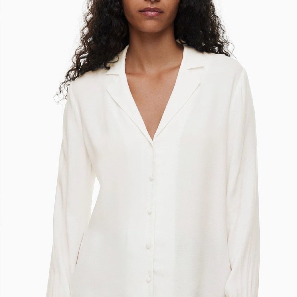 Aritzia Wilfred Tulum Blouse Sz Lg - Picture 3 of 7